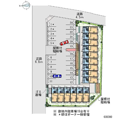 ★手数料０円★枚方市茄子作北町　月極駐車場（LP）